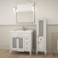 Зеркало АСБ Мебель Флоренция-80 Квадро (цвет белый патина)