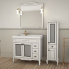 Зеркало АСБ Мебель Флоренция-90 Квадро (цвет белый патина)