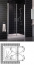 Душевая дверь 75 Vegas-Glass E2P (профиль цв.бронза, прозрачное стекло)  0075 05 01