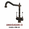 Смеситель для кухни Omoikiri AMAGASAKI (цвет античная бронза) с краном  питьевой воды OAMA-ORB-35