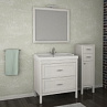 Зеркало АСБ Мебель Римини-80 (цвет белый патина)